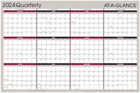 Amazon.com: 2024 AT-A-GLANCE 24-inch x 36-inch Yearly Wet-Erase Wall  Calendar, Reversible (A123-24) : Office Products
