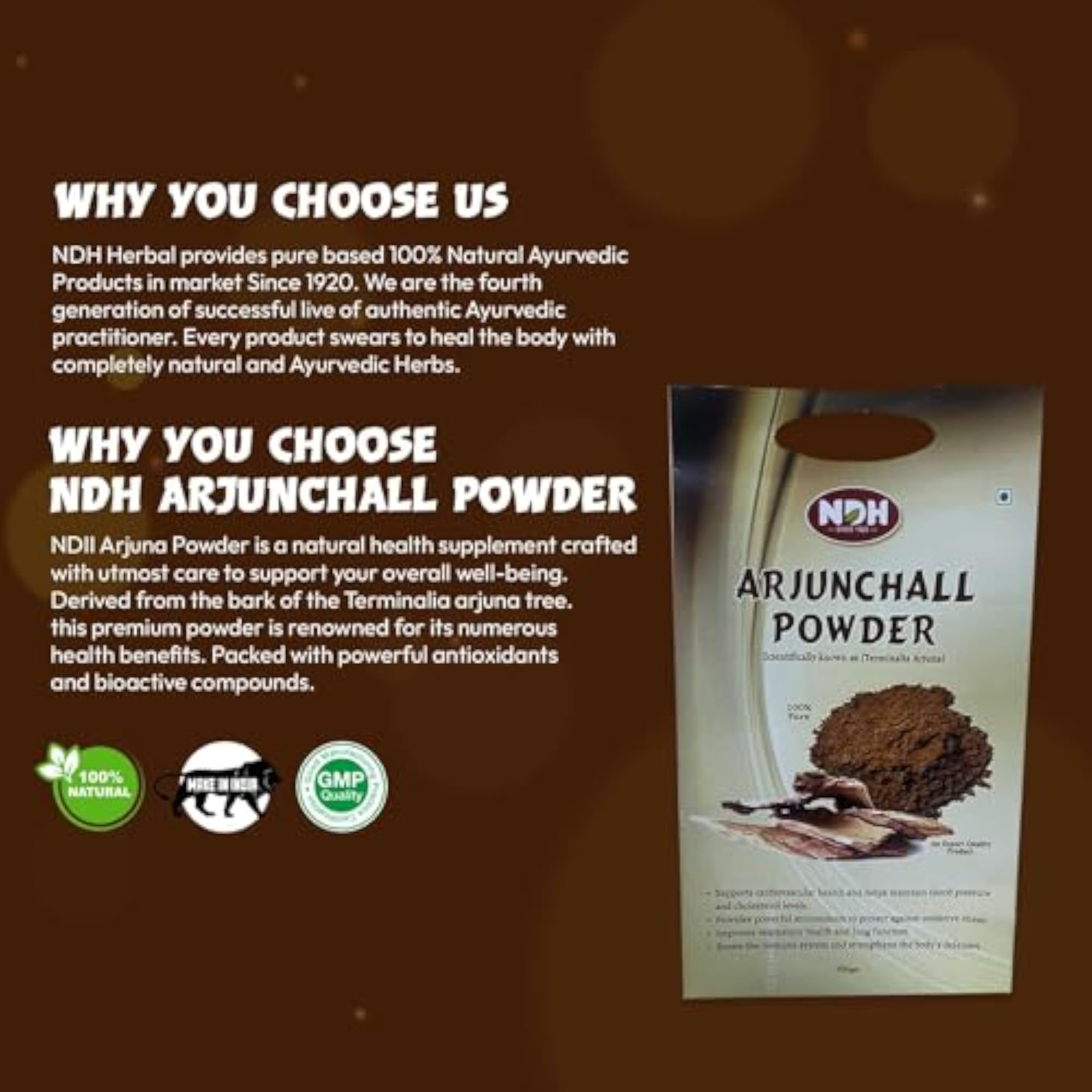 NDH Arjunchall Powder, 100g