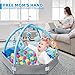 Baby Gym Play Mat, 8-in-1 Ocean Theme Tummy Time Mat & Ball Pit, Washable Baby Activity Play Mat for Visual, Hearing, Sensory, Motor Development, Baby Toys Gift for Toddler Infant 0-3-6-9-12-18 Months