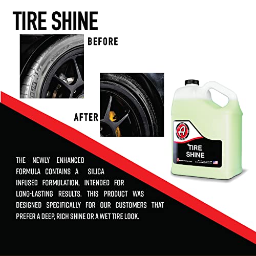 Adam's Tire Shine Gallon - Spray Tire Dressing W/ Sio2 For Non Greasy Car Detailing | Use W/Tire Applicator After Tire Cleaner & Wheel Cleaner | Gives A Ceramic Coating Car Wax Like Tire Protection #TOP2