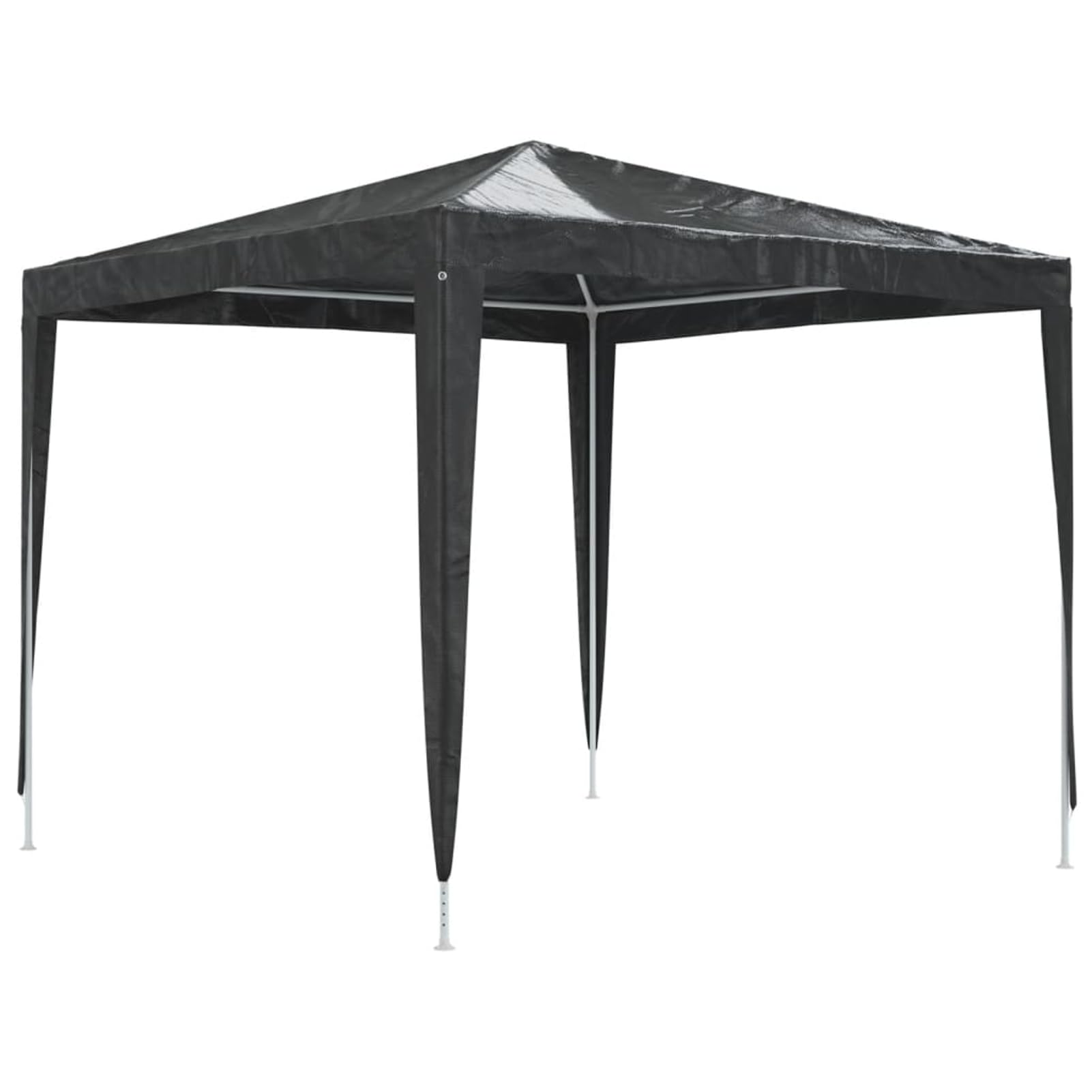 Homgoday Profi-Partyzelt 2,5×2,5 m Anthrazit 90 g/m2 Familienzelt Model48507