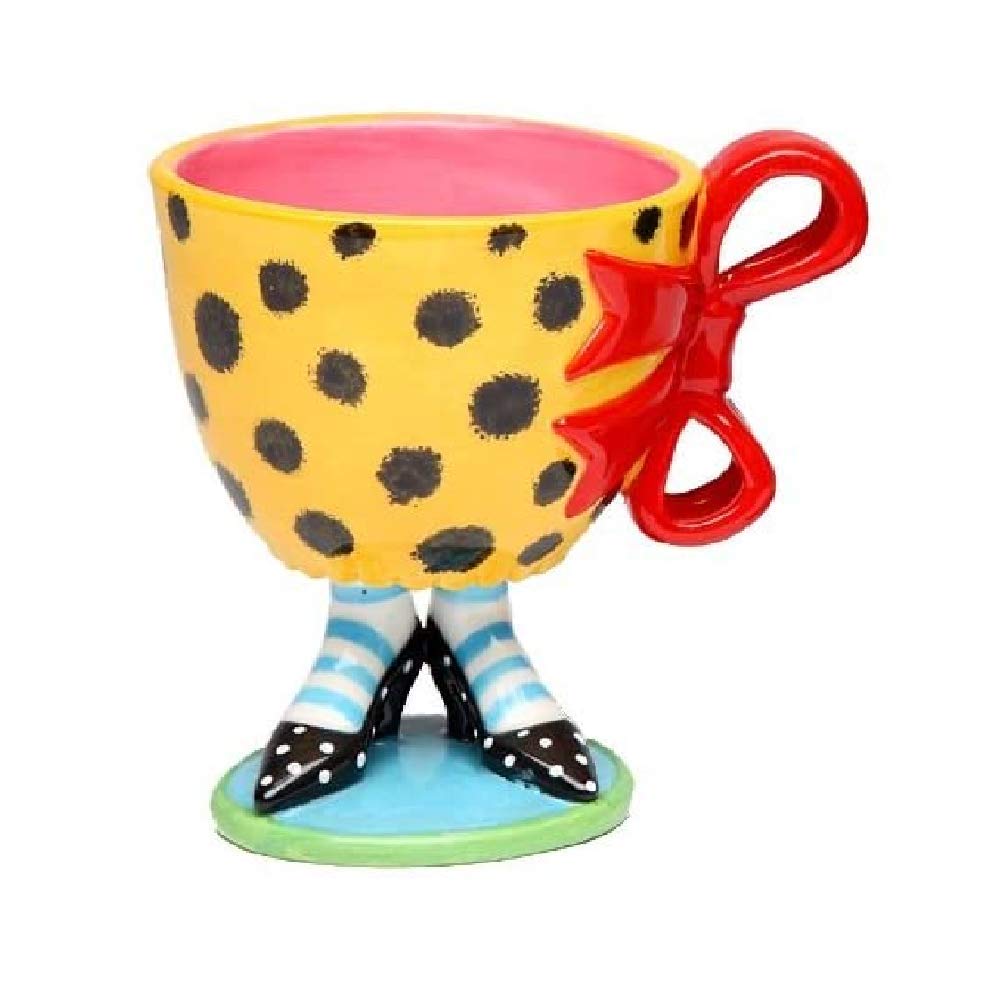 4-3/4-Inch Sugar High Social by Babs Ceramic Mug with red bow