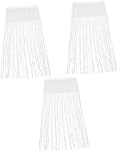 VOSAREA 3 Peças Cortina Divisória De Quarto Decoração Branca Cortinas De Painel Cortinas Decorativas Cortina De Porta Divisória De Quarto Cortina De Janela Criativa Cortina Suspensa