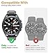 Dexnor for Galaxy Watch 3 Case with Band 45mm,[Built-in Adjustable Band & Raised Bezel] Rugged Military Grade Shockproof Cover with Strap for Samsung Watch 3-45mm Women Men-Green