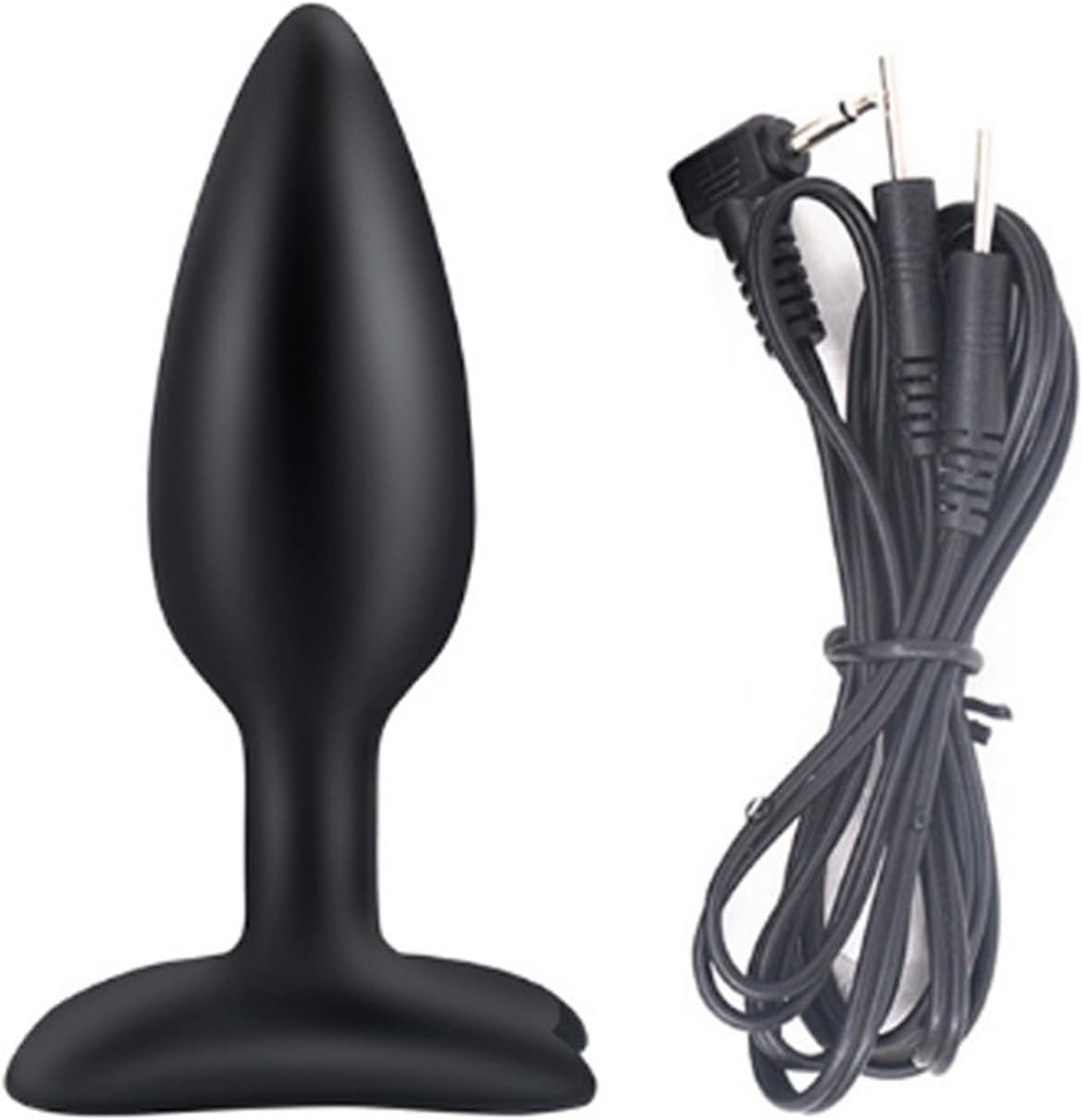 Electric Shock Silicone Anal Plug with Expanded Base Wearable and Wrapped Around The Head Urethral Masturbation Device Pull-Bead Urethral Plug Male Sm Sex Toy