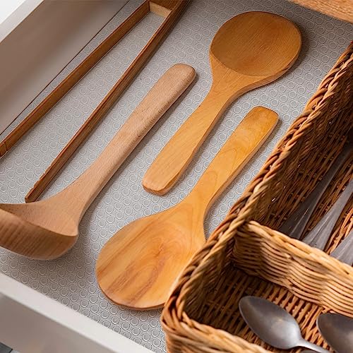 Bloss Plastic Shelf And Drawer Liner Waterproof Non Adhesive Cupboard Liner For Kitchen, Bathroom, Cabinets, Storage, Desks, Shelf Mats-Clear 17.7"×59" #TOP6