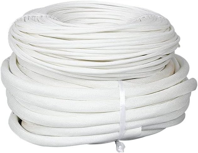 1-10M 1-40mm 600 Deg.C High Temperature Braided Soft Chemical Fiber Tubing Braided Fiberglass Sleeve Insulation Cable Protector - (Color: 5Meters, Inside Diameter: 20mm)