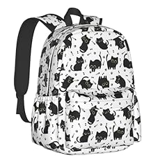 Cute Black Cat Fish Bones