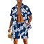 Navy & Palm Leaf
