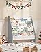 CHOEZON 6-Tier Kids Bookshelf, Book Shelf for Kids Room, Sling Bookcase, Magazine and Book Storage Rack, Large Capacity Book Organizer for Nursery, Bedroom, Playroom, White and Gray MCW07WG