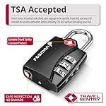 Fosmon TSA Approved Locks for Luggage. Suitcase Locks with Open Alert Indicator, 3 Digit Combination Padlock with Alloy Body for Travel, Backpack Zipper Anti Theft, Locker, Gym, Gun Case, Tent- 4 Pack - Image 3