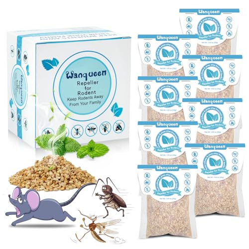 8 Pack Rodent Repellent Pouches with Peppermint Oil, Mouse...