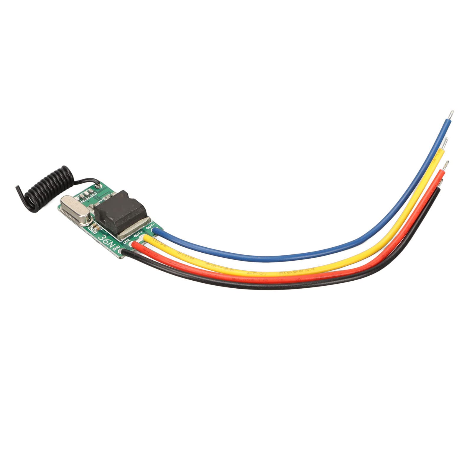 Jectse Commutateur de Télécommande RF 433 MHz, Récepteur DC6 V 36 V, émetteur DC5 V 24 V, Module Superhétérodyne PCB Miniature avec Haute sensibilité, pour Murs, Sols, Portes, Maison