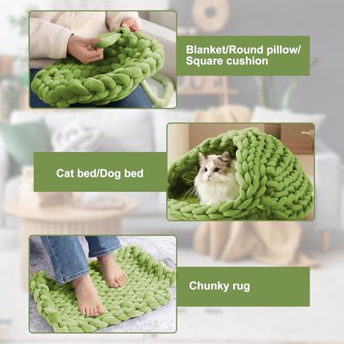 CHENGCKJ XXL Chunky Armstrickwolle 2 Farben 500g – Bild 5