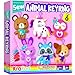 KRAFUN Unicorn Sewing Keyring Kit for Kids Age 7 8 9 10 11 12 Learn Art & Craft, Includes 6 Stuffed Animal Bear, Dog, Rabbit, Raccoon, Owl Dolls, Instruction & Felt Materials
