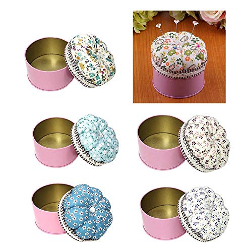 Mntt Needle Pin,Pincushion For Cross Stitch Needlework Fabric Pumpkin Shape Storage Box Pin Cushion Needle Holder Sewing Pillow(3) #TOP3