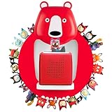 Picture of Tnvodejo TonieBox Storage,Tonies Storage Shelf,Creative Bear Design Children's Magnetic Tonies Shelf,30-40pcs Tonies Figures Floating Shelf for Tonies Figures Display (Red).