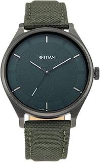Titan Men Nylon Neo Analog Green Dial Watch-1802Nl02/Nr1802Nl02, Band Color-Green