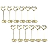 Gut aussehende Desktop-Foto-Clips mit herzförmigem Halter und Spiralbasis. Es ist toll wie Tischdekoration.