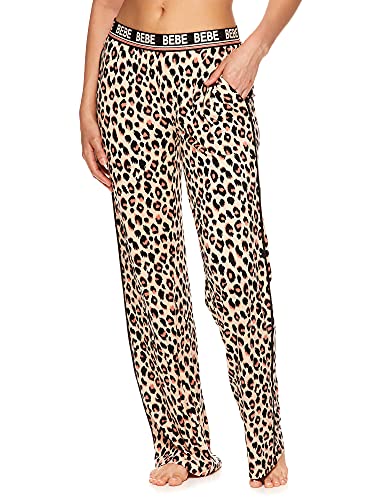 Bebe Womens Pajama Pants With Pockets - Women's Lounge Pants - Animal Print Pj Pant (Pale Peach, 3X) #TOP5