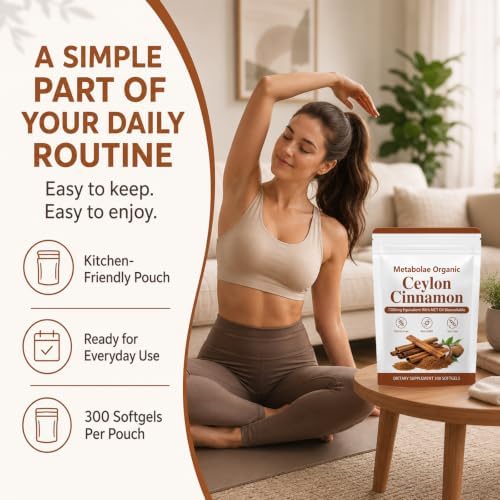 REATIFUL Metabolae Ceylon Cinnamon,High Absorption Formula,300 Softgels - 1