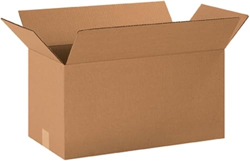 aviditi 201010 Wellpappe Box, 50,8 cm Länge x 25,4 cm Breite x 25,4 cm Höhe, Kra