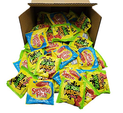Sour Patch Kids, Swedish Fish, Fun size Candy Mix, Treat Size Bags, (2 Pounds) Sour Patch Kids, Swedish Fish, Fun size Candy Mix, Treat Size Bags, (2 Pounds)