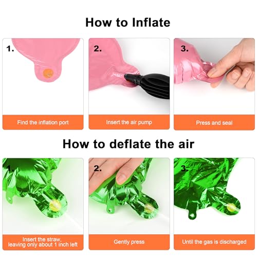 Image of 52 pcs Green Foil Letter Balloons with Air Pump, 16 Inch 2 A-Z Sets - Mylar Alphabet Balloon Kit for Birthday Banner & Party Decorations