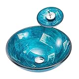 ★ Fregadero de calidad: hecho de vidrio templado grueso de alta calidad para evitar roturas. El vidrio resistente a los rasguños mantiene una belleza duradera. Dimensión del fregadero del recipiente: 420mm x 420mm, profundidad: 145mm, espesor de vidrio: 12mm