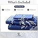 Spirit Linen home Twin Sheets Sets - Pure Microfiber 3 Piece Polyester Bed Sheets, Fitted Sheet & Pillow Cases - Twin Sheets for All Seasons (Foliage Chocolate/White, Twin/Twin XL)