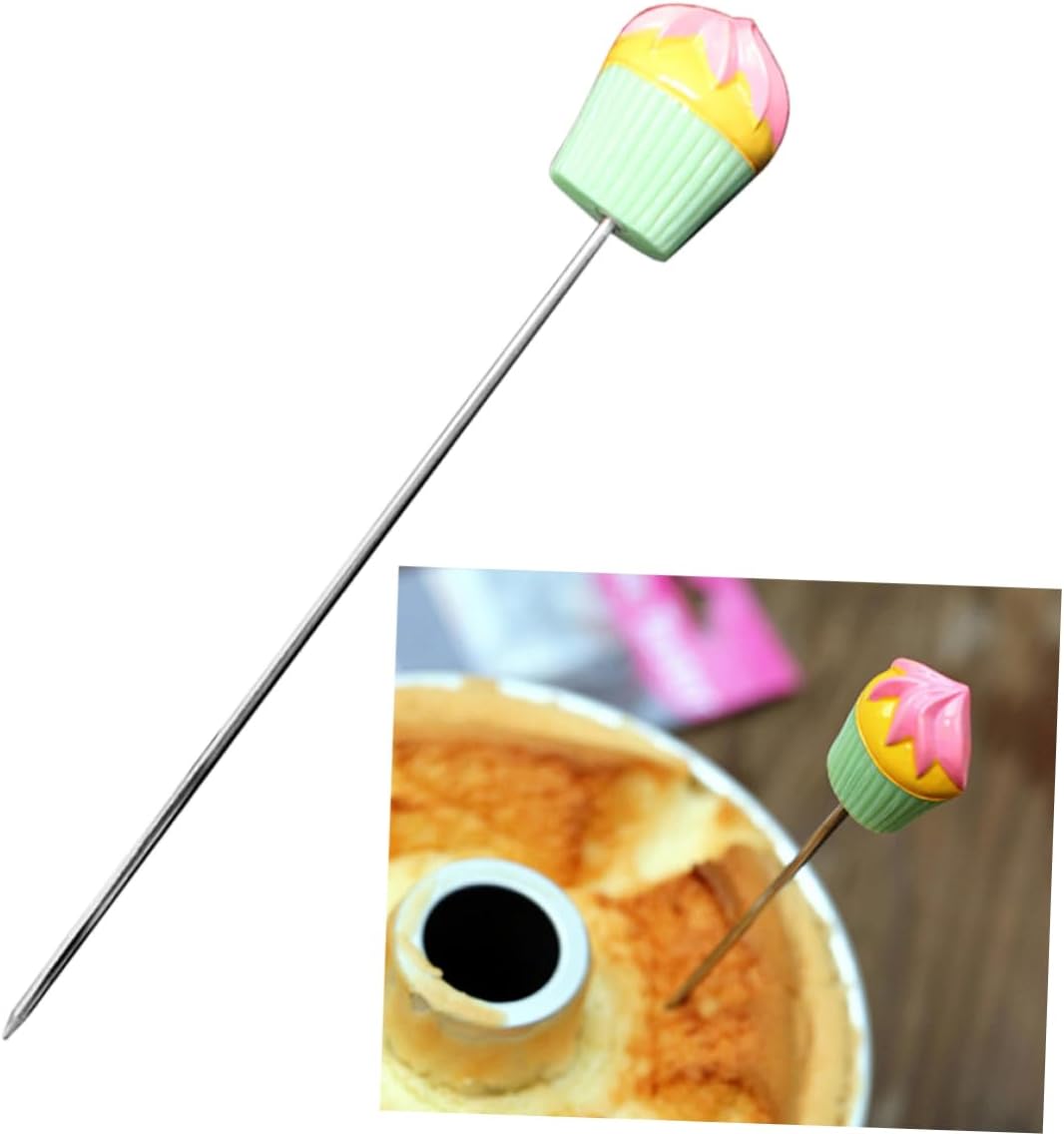 SHOWERORO Stainless Steel Stick Baking Tool for Doneness Check Small Portable Needle Tool for Decorations Skewers