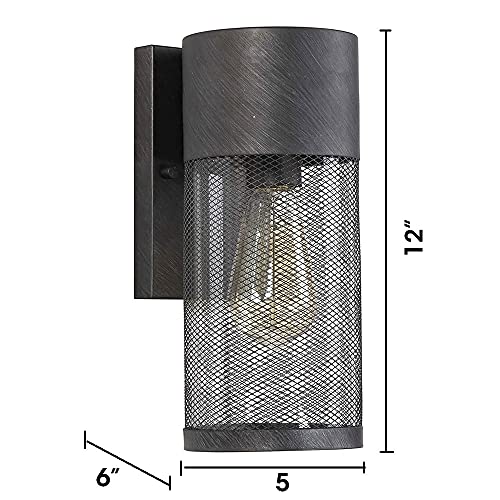 Eglo 203126A Wheeler 1-Light Outdoor Wall Sconce Waterproof Anti-Rust Porch Lamp For Garage, Frontyard, And Patio, 6-Inch, Oil Rubbed Bronze #TOP3