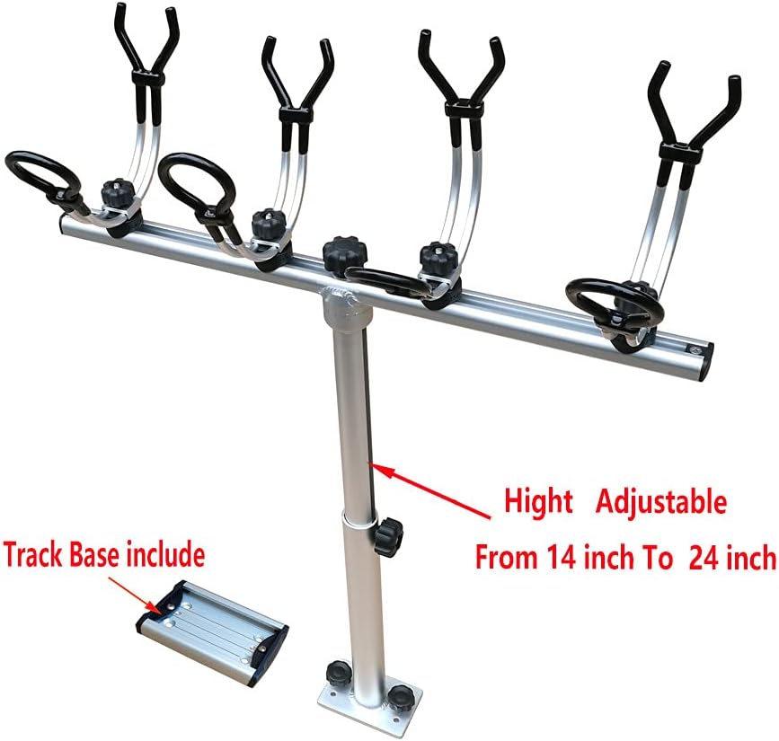 Brocraft Crappie Rod Holder System with Telescopic T-bar/Crappie Fishing Rod Holder