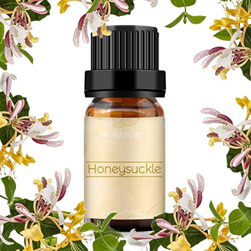 Image of BURIBURI Honeysuckle Essential Oils, 100% Pure, Undiluted, Natural Aromatherapy Honeysuckle Oil for Diffuser, Massage