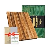 BEEFURNI Teak Wood Cutting Board without Juice Groove (M...