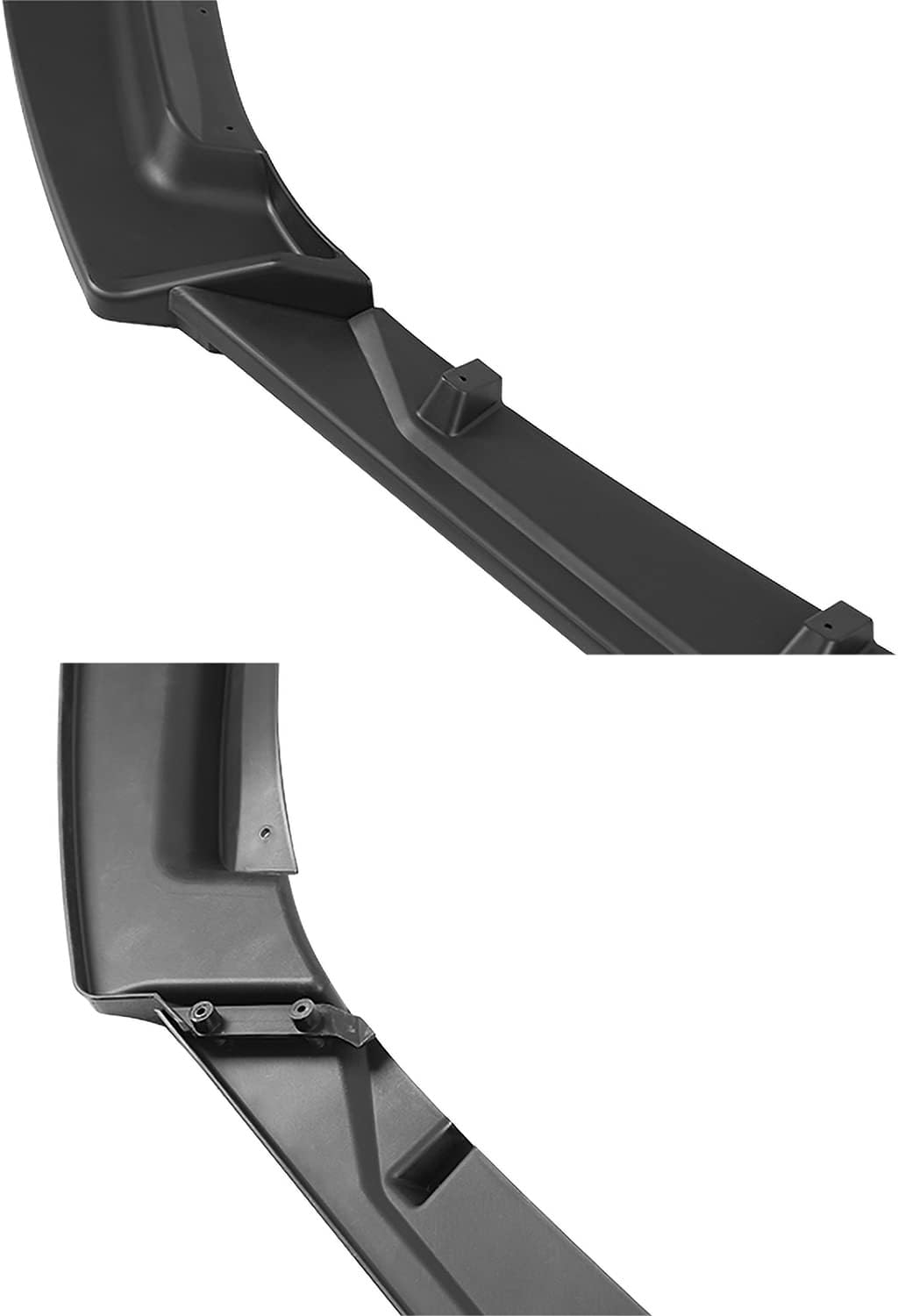 Spec-D Tuning Matte Black Front Bumper Lip Spoiler Splitter Body Kit 3PC Compatible with 2014-2018 Mazda 3