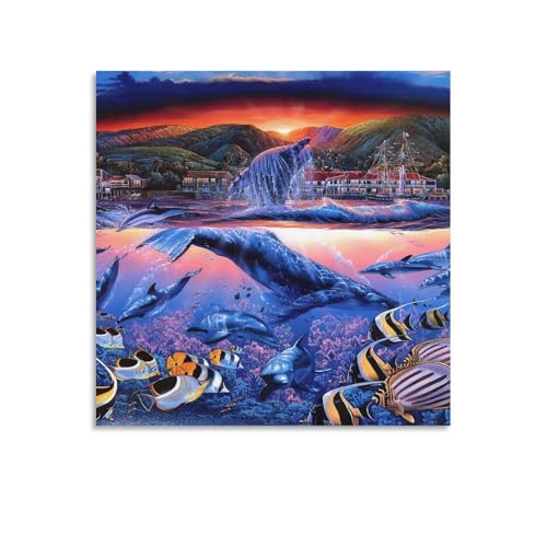 Impression sur toile d'œuvres d'art Christian Riese Lassen 70x70cm