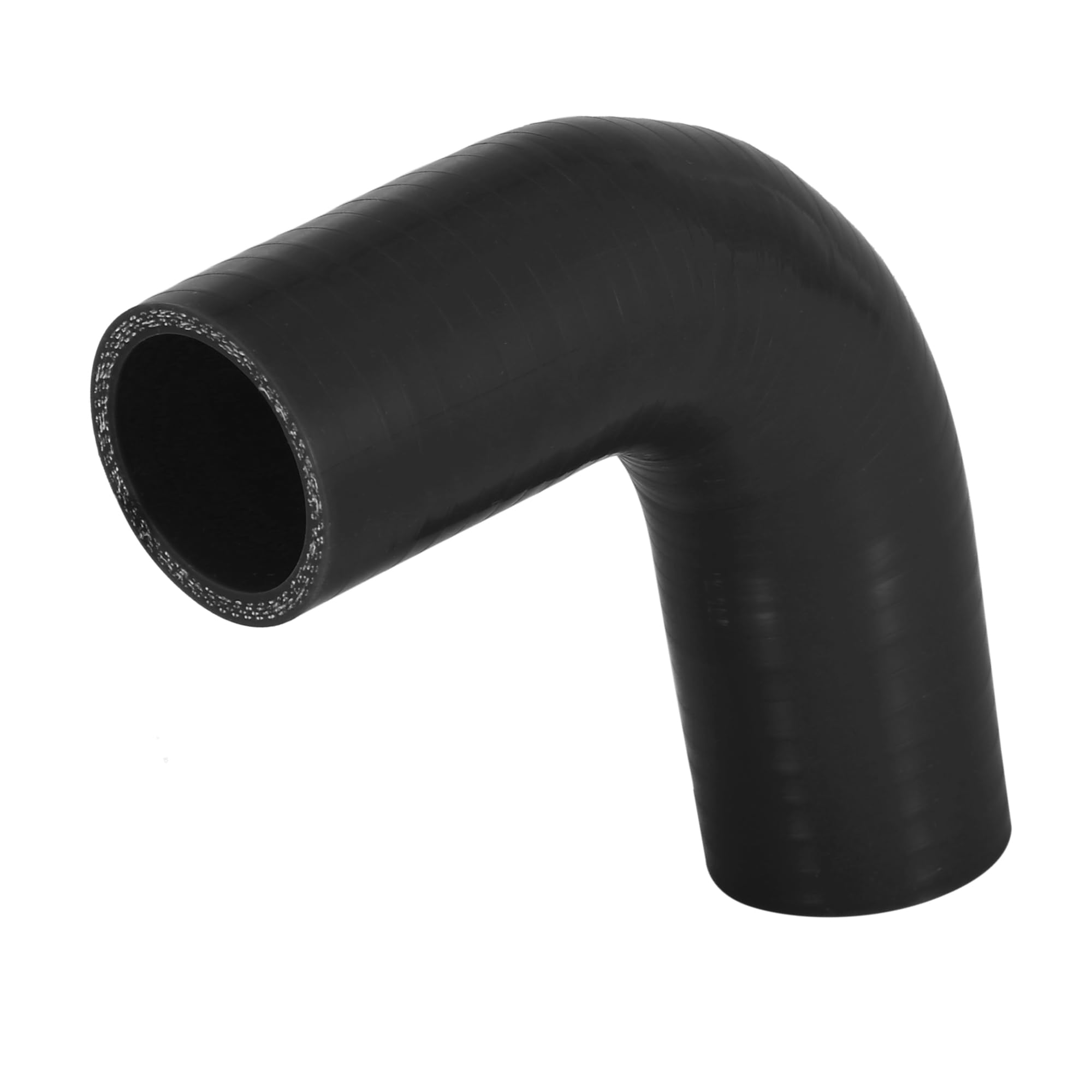 A ABSOPRO Tubo riduttore in silicone a gomito a 90 gradi, diametro interno 38mm (1.5"), raccordo in silicone per tubo intercooler nero per auto, tubo di aspirazione intercooler nero