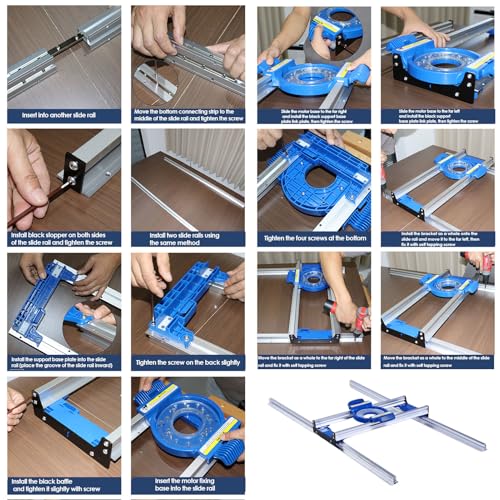 Frässchlitten, Plattenabflachvorrichtung aus Aluminiumlegierung mit Präziser Schiene und Reibungsarmem Schlitten für Holzbrett-Endflächenplatte und Harz