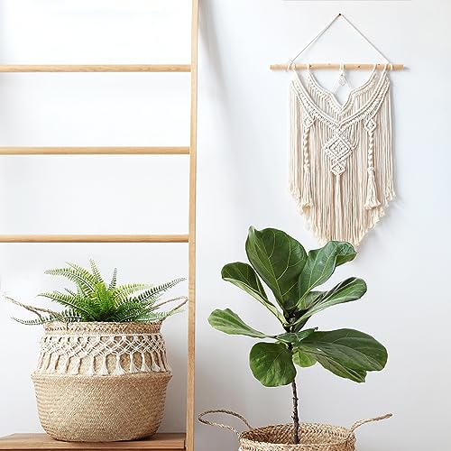 Mkouo Makramee Wandbehang 43x66cm Boho Deko – Bild 5