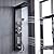 Delavin Multi Fuction Shower Panel, Shower Tower, Rainfall Waterfall Stainless Steel Shower Panel Tower System, Full Body Shower System with Body Jets, Tub Spout, Handheld Shower, Brushed Black
