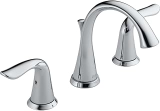 Delta Faucet Lahara 2-Handle Widespread Bathroom Faucet with Diamond Seal Technology and Metal Drain Assembly, Chrome 3538-MPU-DST