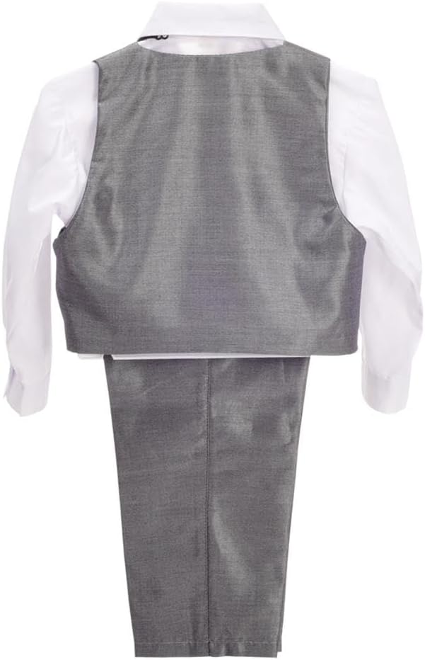Lito Angels Baby Boys 5 Piece Formal Suit No Tail | Jacket, Shirt, Bow Tie, Pants, Vest, No Tail, Wedding Christening Outfit