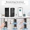 Smart Door Lock,Keyless Entry Door Lock for Front Door,Security Smart Deadbolt with Touchscreen Keypad,App Remote Control Fingerprint