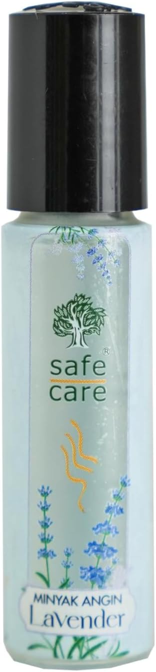 Safe Care Lavender Refreshing Oil – Roll-On Aromatherapy with Cooling Menthol and Calming Lavender Scent for Relaxation and Travel Comfort – 10 mL Each, Pack of 6