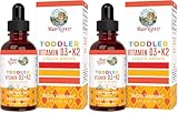 MaryRuth‘s, Toddler Vitamin D3 + K2 Drops, 30ml, Geschmacksneutral, Vegan, Glutenfrei, Sojafrei, Ohne Gentechnik (Packung mit 2)