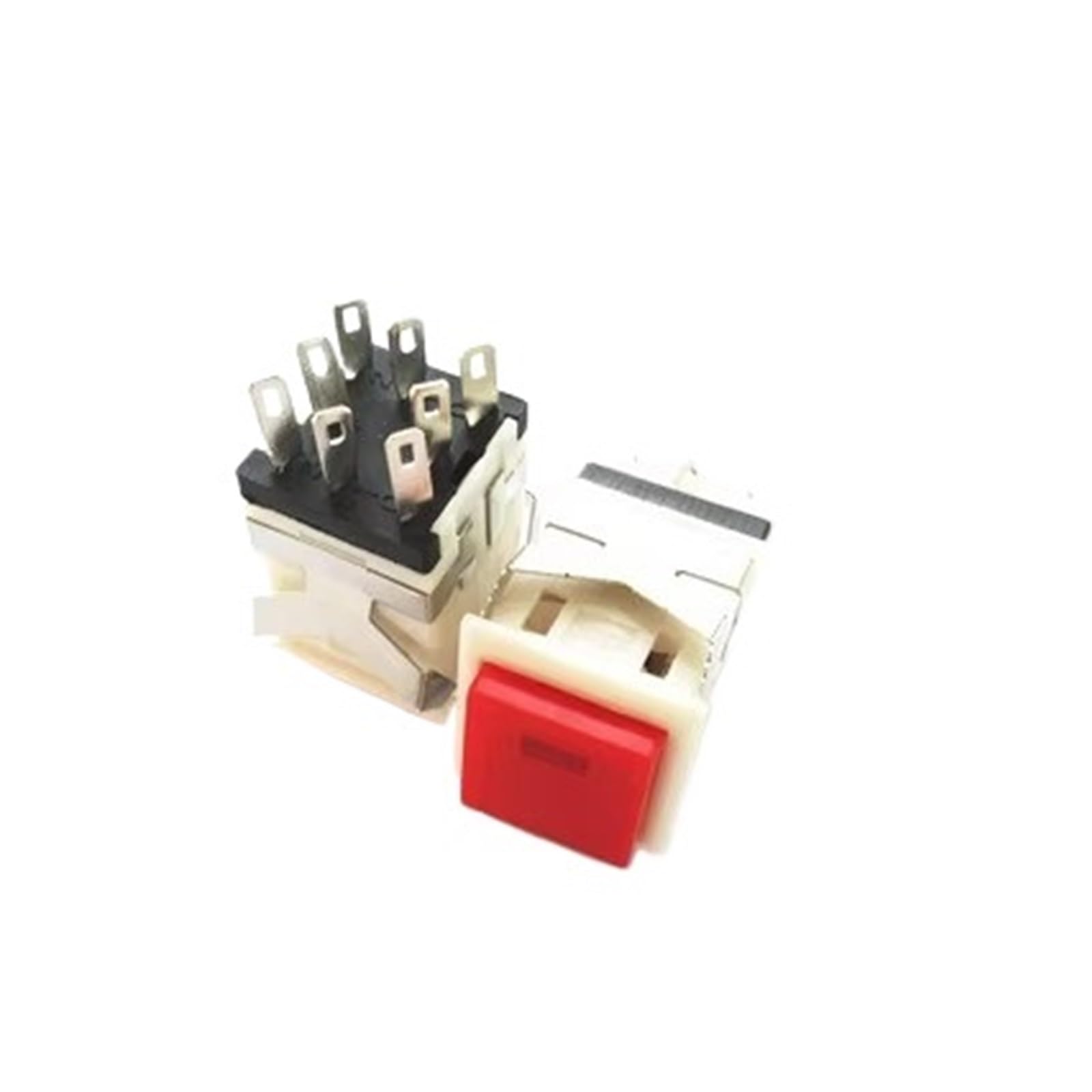 AUOQKQUT 1PC open 17MM square push-button switch KD2-21 with 3V with lock 8 pins