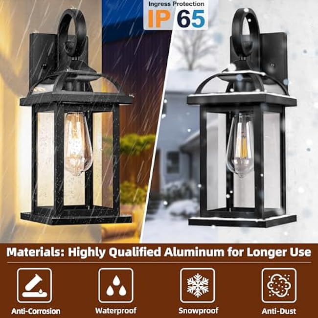 Exterior Light Fixtures Outdoor Wall Lights Wall Lanterns Black Matte Black
