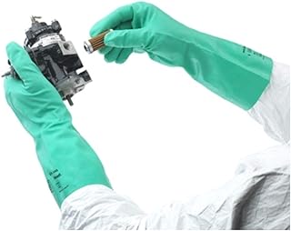 Ansell Healthcare 105542 Sol-Vex Nitrile Solvent Resistant Glove, Size 7 (Pack of 144)