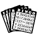 18 Black Bingo Cards with Unique Numbers by Royal Bingo Supplies